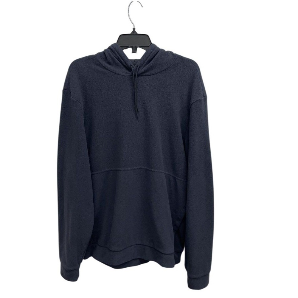 Patagonia Mens Micro D Fleece Hoodie Navy Blue Pullover Sweatshirt Large 26175
